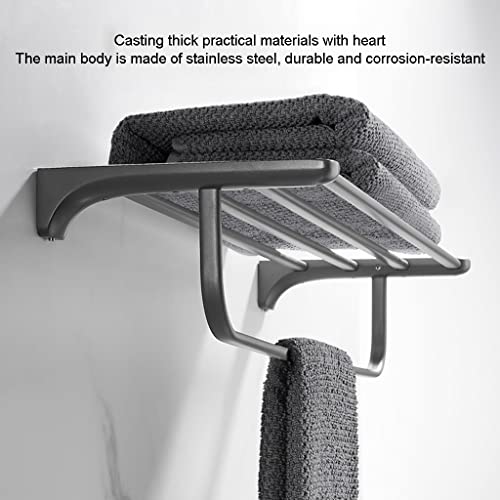 Porte-serviettes double mural en acier inoxydable pour linge de maison - 5