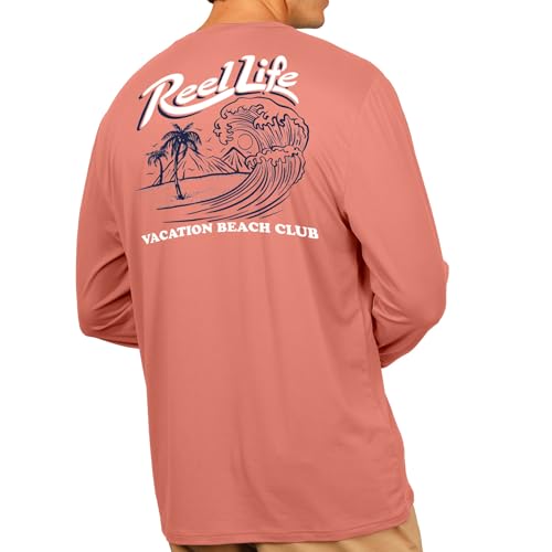 Reel Life UV Long Sleeve – Jax Beach Men’s Long Sleeve Sun Protection Shirt, Lightweight Quick-Dry UPF 50+ Performance Shirt, Breathable Sun Shirts For Men, Moisture-Wicking UV Shirts for Men (Large)2