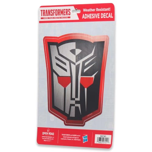 Image of Hasbro Transformers Adhesive Vinyl Decal - Fun Transformers Sticker for Car, Window or Laptop