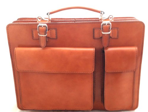 Chicca Tutto Moda CTM Bolso cartera de hombre. Piel Verdadera. 100% Fabricado en Italia