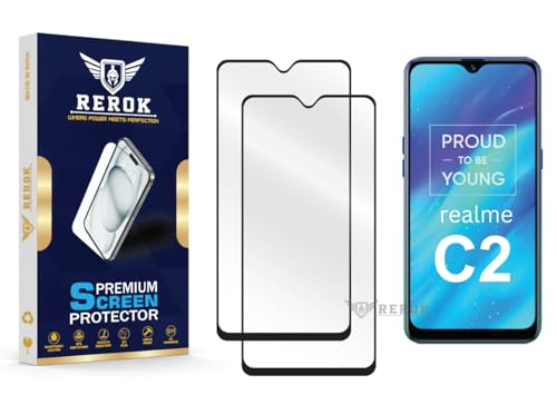 Image of Gorilla Tempered Glass Screen Protector Compatible with Realme C2 [Pack of 2] | Edge-to-Edge, Bubble-Free, Case Friendly, Easy Installation Kit