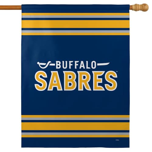 Graphics & More NHL Buffalo Sabres Logo 30x40 Double-Sided Outdoor Flag Durable Polyester Yard Banner for Porch Garden or Wall Indoor/Outdoor