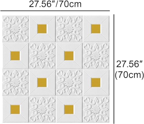 Image of Barebeauty 3D Wall Panel Wallpaper, Self Adhesive PE Foam Brick Sticker, Waterproof Wall Covering for Home Decor, 70 x 70 cm (Pack of 50, 263.5 Sq. Ft. Approx)