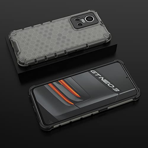 Image of Glasgow Back Case Cover Compatible with Realme GT Neo3 5G (Stylish Design) - Black