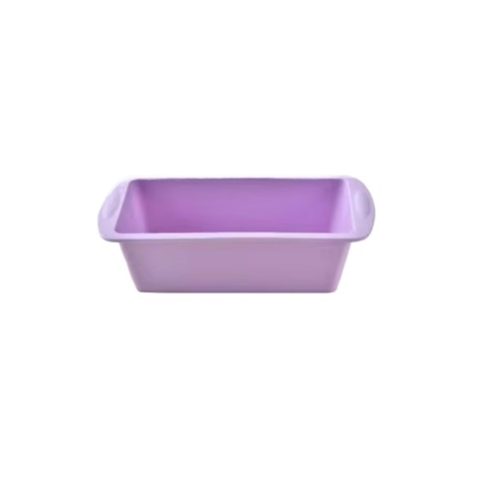2 moldes rectangulares de silicona cuadrados for hornear pan, pasteles, tartas queso y pastel ángel Para La Elaboración De Pasteles Y Postres(Purple)