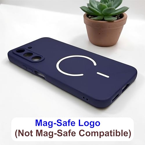 Image of SBMS Silicone Back Cover Case for Realme C83 5G /Narzo 100 Lite /P4 Lite | Soft Micro-Fibre Lining Inside | Magsafe Print On Back Side Camera Protection Bump | Shockproof Case Realme C83 5G (Blue)