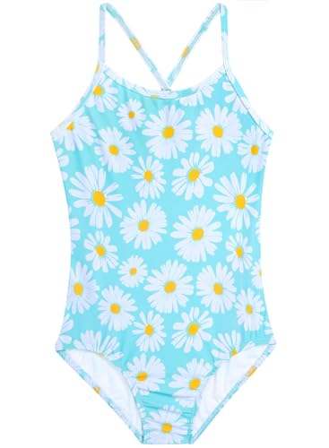 Image of Girls Swimsuit One Piece Bathing Suit with Adjustable Straps Cute Little Kids Swimming Suits Beach Swimwear 4T-12
