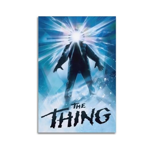 NUSLNG Póster decorativo de la película The Thing en lienzo para decoración de pared, decoración moderna de dormitorio familiar, 60 x 90 cm, estilo sin marco