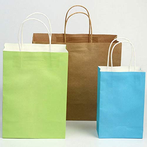 20 Petits Sacs Cadeaux Colorés En Papier Kraft Avec Poignée Pour Festival, Bijoux, Mariage, Fête D'anniversaire, Fête De Mariage, Cadeaux En Papier Kraft (couleur : 1, Taille Du Sac Cadeau