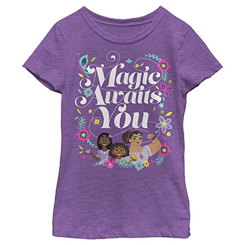 Disney Pixar Encanto Family Magic Awaits You Girls Heather T-Shirt