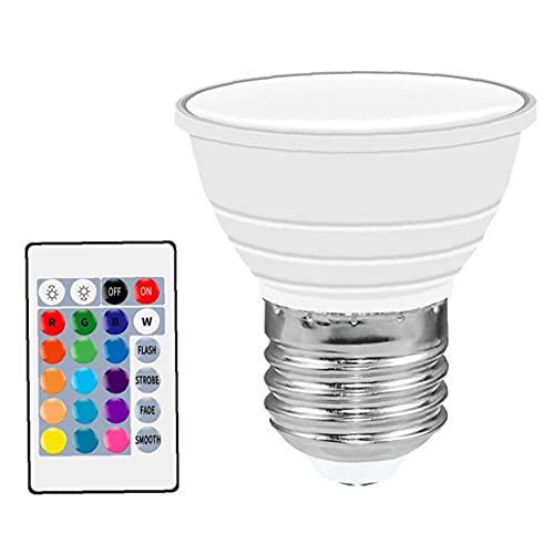 SouiWuzi LED RGB de colores planos Cómo cambiar la luz regulable bombillas con mando de control ambiental blanco de la lámpara, las luces decorativas