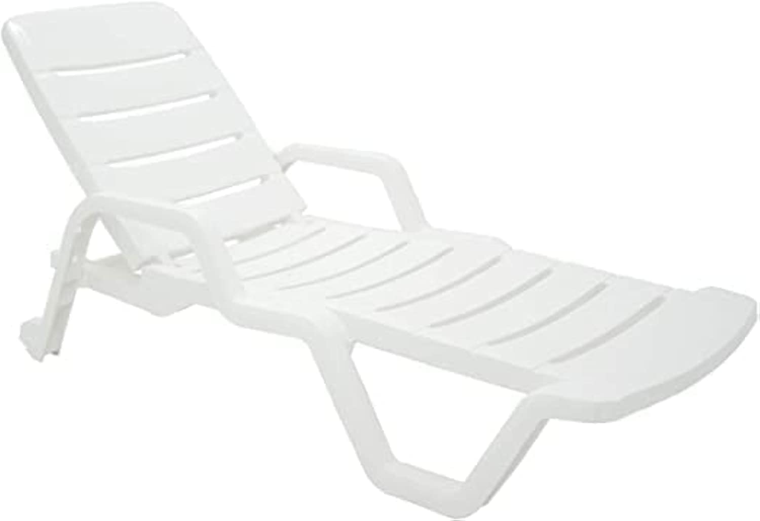 SUNCOAST Leblon Sunlounge Furniture White | Plastic Pool Bed | Sun Lounge Summer Sunlounger | Beach Chair Sunbed