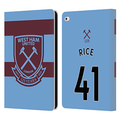 Head Case Designs Licenciado Oficialmente West Ham United FC Arroz Declan Kit 2021/22 Jugadores Fuera Carcasa de Cuero Tipo Libro Compatible con Apple iPad Air 2 (2014)