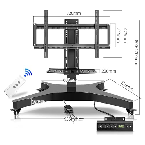Soporte móvil para TV ajustable con ruedas miniatura 2