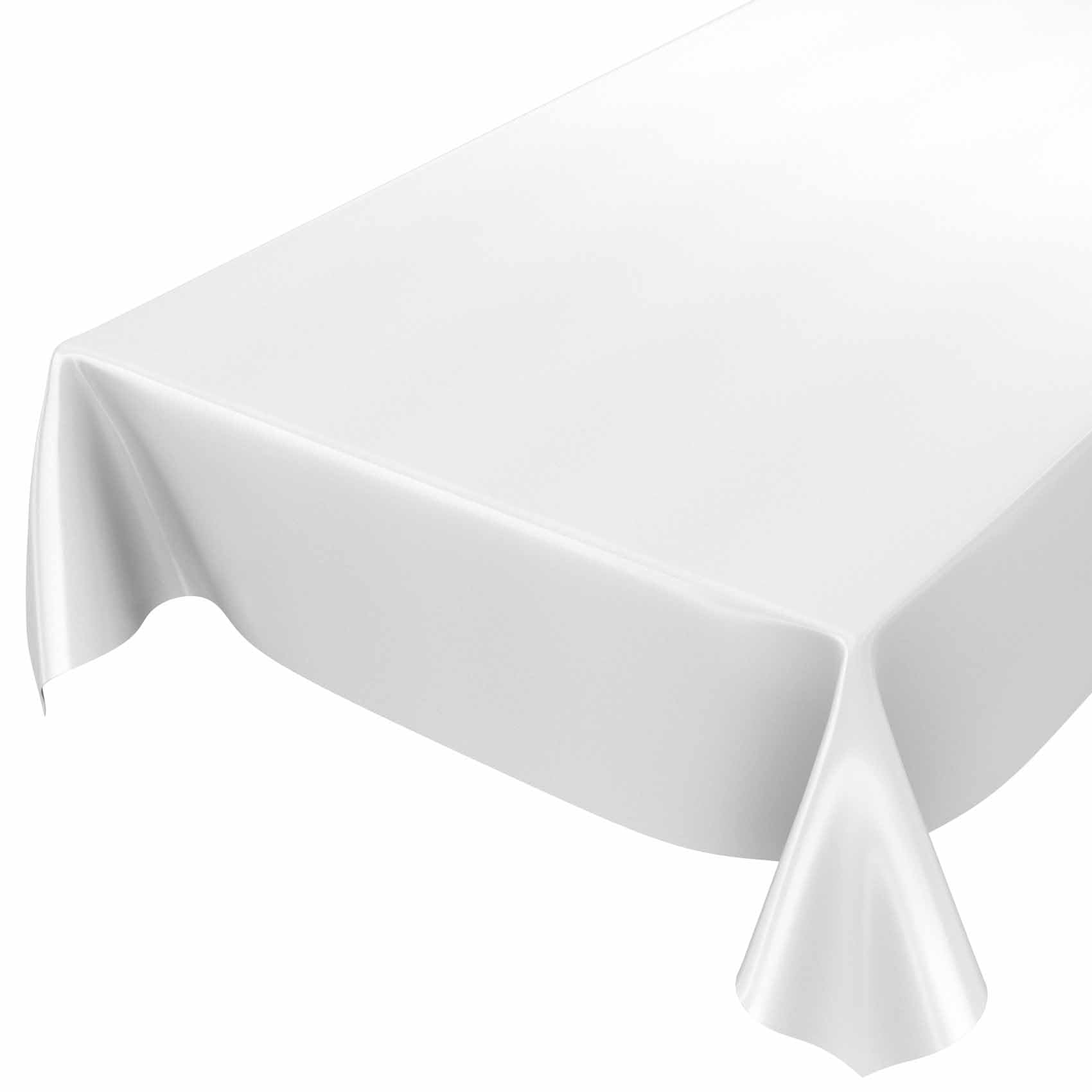 ANRO Mantel de Hule (Lavable, 220 x 140 cm), Color Blanco, Cloruro de polivinilo (PVC), 220x140cm
