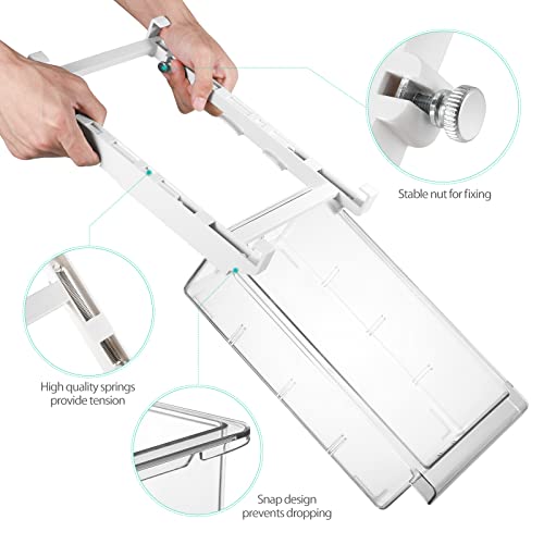 Mallyu Refrigerator Drawers, 2 Pack Fridge Drawer Organizer, Sturdy Pull Out Hanging Refrigerator Organizer Bins With Handle For Fridge Shelf Under 0.6", Storage Box For Snacks Egg Fruit Vegetable #TOP3
