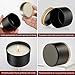 MGLIFEUL Candle Tins Jars Container Vessels for Making 4 8 Oz Black Empty Candle Tins Can Gift Box Packaging Plate with Lids Wax Container Bulk Making DIY Candle Supplies Accessories(Black,4oz,12pcs)
