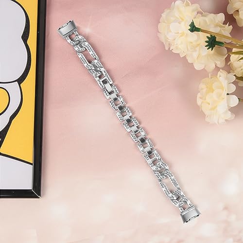 Pulsera compatible Fitbit Luxe con strass y ajuste metálico miniatura 6