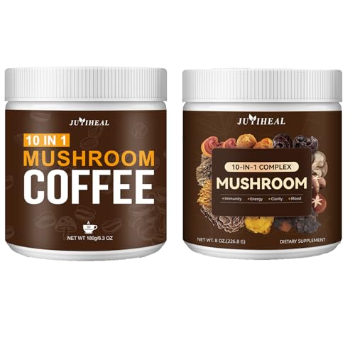 All Day Energy Bundle | Mushroom Coffee + Mushroom Powder | 10 Mushrooms | Better Energy, Focus, Digestion, Immunity