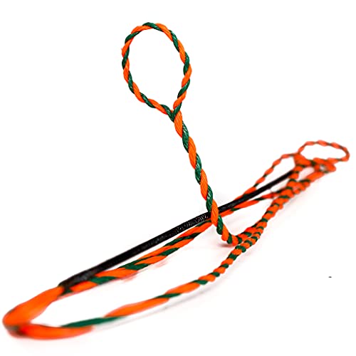 Bowstring Recurve Bow Flemish Twist B-55 (Orange/Green, 56