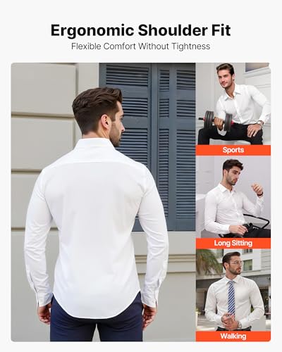 VEVOR Mens Men's Button Up Shirt3