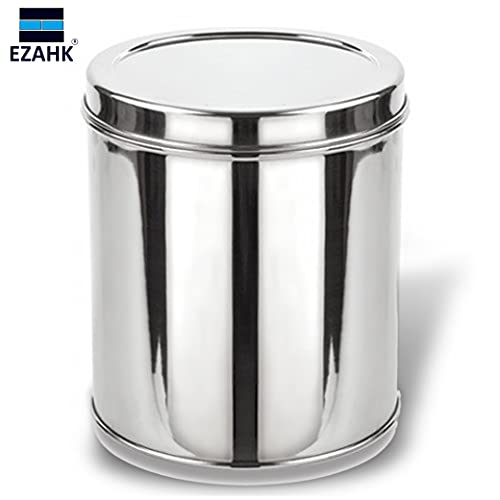 Image of EZAHK Stainless Steel Storage Container for Kitchen Uses Deep Dabba, Mavu, Idli, Dosa (5 litres)