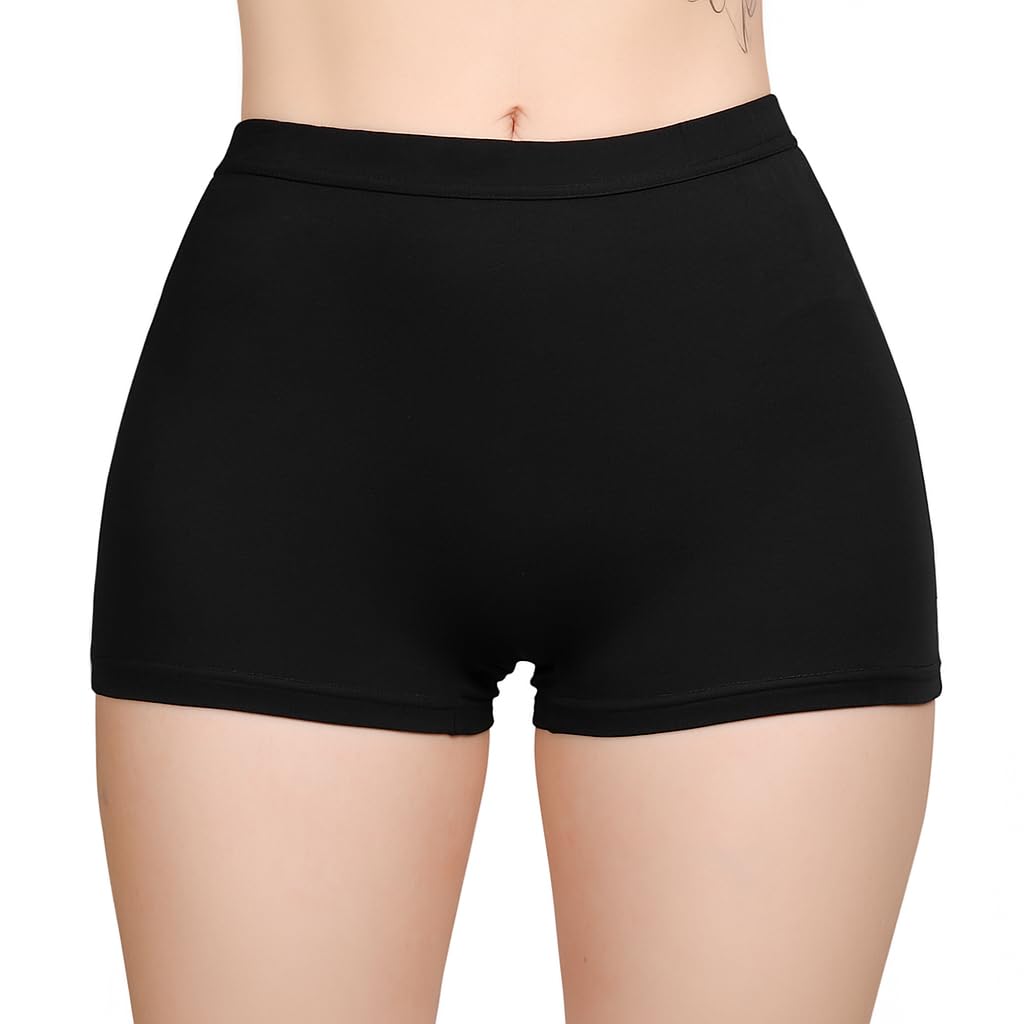 trybex Women's High Coverage Cotton Seamless Elastane Stretch Mid Waist Boy Shorts or Boyshorts Panties for Women or Cycling Shorts or Underskirt Shorts-picture-26