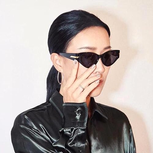 Black Green Cat Eye Sunglasses Women Men Sun Glasses Decorative Glasses3