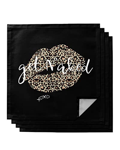 Servilletas de Tela con Estampado Leopardo 20x20 in Pack 4 miniatura 1