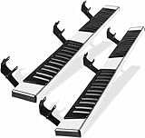 PZ 6 inch Mirror Stainless Steel Running Boards Side Step Nerf Bar Fit with 2015-2024 Ford F-150 2017-2024 F-250 F-350 F-450 F-550 Super Cab/Extended Cab/Double Cab