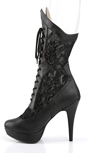 Pleaser Pink Label Women's Chloe115/Bpu Ankle Bootie, Black Faux Leather, 16 M US | Image 2