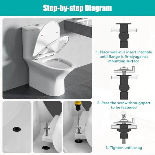 Universal WC Sitz Befestigungsset Toilettendeckel Befestigung Schrauben für Toilettendeckel Sortiment Klobrille Befestigungs für WC-Brille Scharinier Beschläge für Abdeckung Reparaturteile Teile