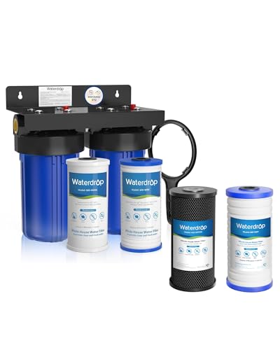 Waterdrop 2 Stage Whole House Water Filter System, with Carbon Filter and Sediment Filter