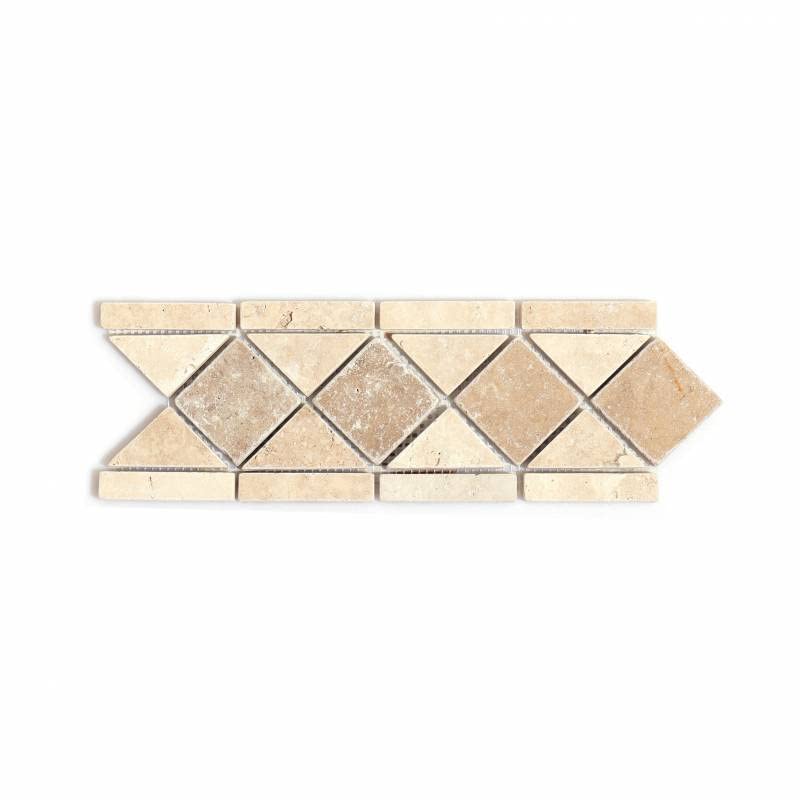 Listel Travertin Mix Light/Noce 10x29x1 cm