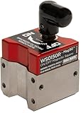MAG-Mate WS0150R On/Off Magnetic Square, Powerful Magnets and Welding Accessories, 150 lbs. Holding Capacity, 2.75' H X 1.5' W X 1.5' L, Red/Silver
