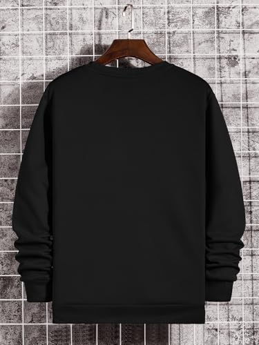 MakeMeChic Men's Letter Graphic Sweatshirts Long Sleeve Round Neck Fall Pullover Tops2