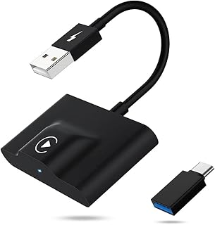 Teeran CarPlay Wireless Adapter for Factory Wired CarPlay 2023 Upgrade Plug & Play Dongle Converts Wired to Wireless Fast and Easy Use Fit for Cars from 2015 & iPhone iOS 10+