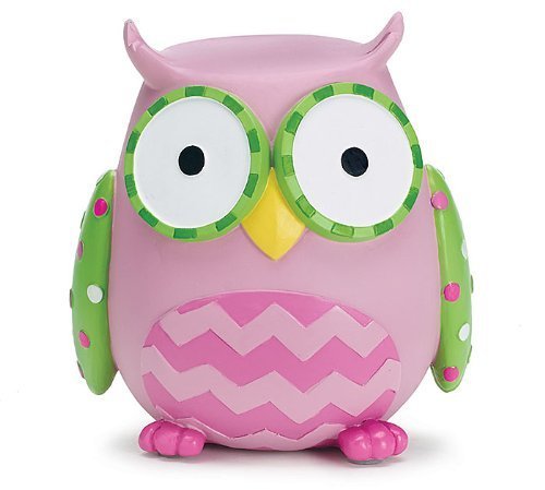 Burton & Burton Owl Money Savings Piggy Bank Pink