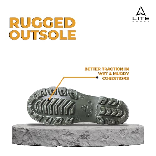 16” Classic, Waterproof Boots for Men, Insulated, Lightweight, Hunting, Fishing, Wading, Mud, Garden, Rain, Chore Boot, Introducing The Lightest 16" Waterproof Boot Ever Made!4