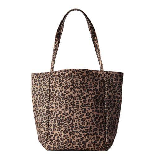 Minimalist Leopard Canvas Tote