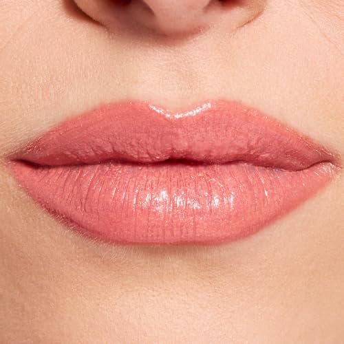 Image of Revolution Pout Lip Gloss Stick - Shimmer Peach Sorbet Nude | Juicy Tint with Glossy Balm Finish | Moisturizing, Lightweight & Non-Sticky | Vegan & Cruelty-Free | 3g
