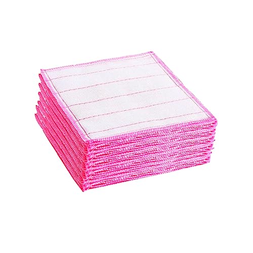 Ipetboom 20 Piezas paño de Cocina el Secado dispensador Manguera casa Limpiador Kitchen Towels bayeta escurreplatos paños de Cocina absorbentes de Agua Trapos de Cocina Fibra extrafina Rosa