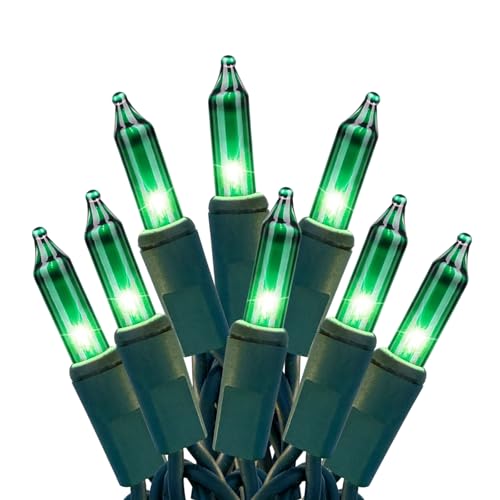 HISHINY Green String Lights 100 Count Mini St. Patricks Day Decorations Lights with Green Wire for Outdoor Christmas Decorations Indoor Decor UL Certified (21feet)