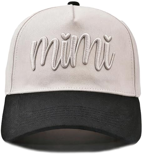 Gorro de béisbol bordado 3D para abuela ajustable
