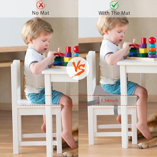Image of Booster Seat for Table - PU Waterproof Strong Support Toddler Booster Seat for Dining Table, Portable Booster Chair with Adjustable Elasticity Straps for Toddlers Eating Travel Home