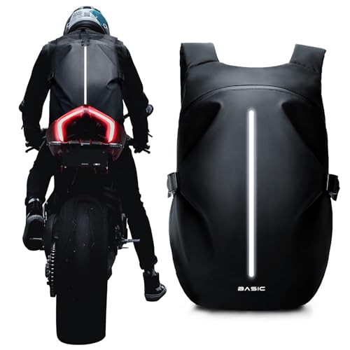 WEPLAN Motorcycle Backpack,Water Resistant Helmet Backpack for Men,Motorcycle Accessories,Travel Backpack