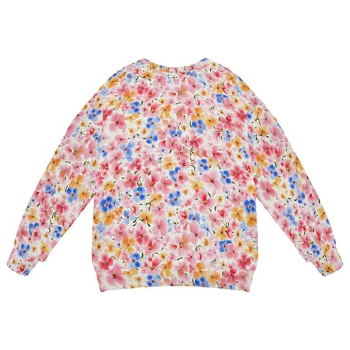 JUNZAN Blossom Summer Flowers Big Boys Sweatshirts Hoodies Crewneck Boys Sweat Shirt Athletic 4T2