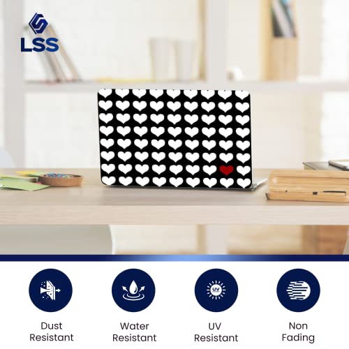 Image of LSS 17 17.3 Inches Laptop Notebook Skin Sticker with 2 Wrist Pads - Reusable Cover Protector Vinyl Sticker Cover Decal Fits 17 inch - 19 inch HP Asus Acer - One in a Million Hearts Pattern