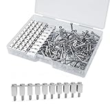 10 Pcs Fixed Bridge Jumper, FBI-10-6 Fixed Bridge Connectors for DIN Rail Terminal Blocks, Insert-Pull Bridging, Compatible with UK2.5B and UK5N, 10 Pole, 100 Screws Included