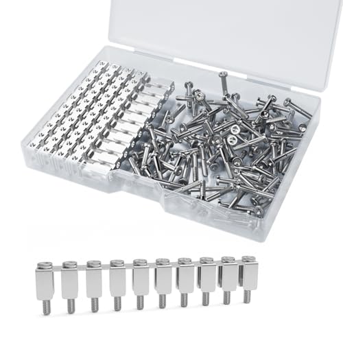 10 Pcs Fixed Bridge Jumper, FBI-10-6 Fixed Bridge Connectors for DIN Rail Terminal Blocks, Insert-Pull Bridging, Compatible with UK2.5B and UK5N, 10 Pole, 100 Screws Included